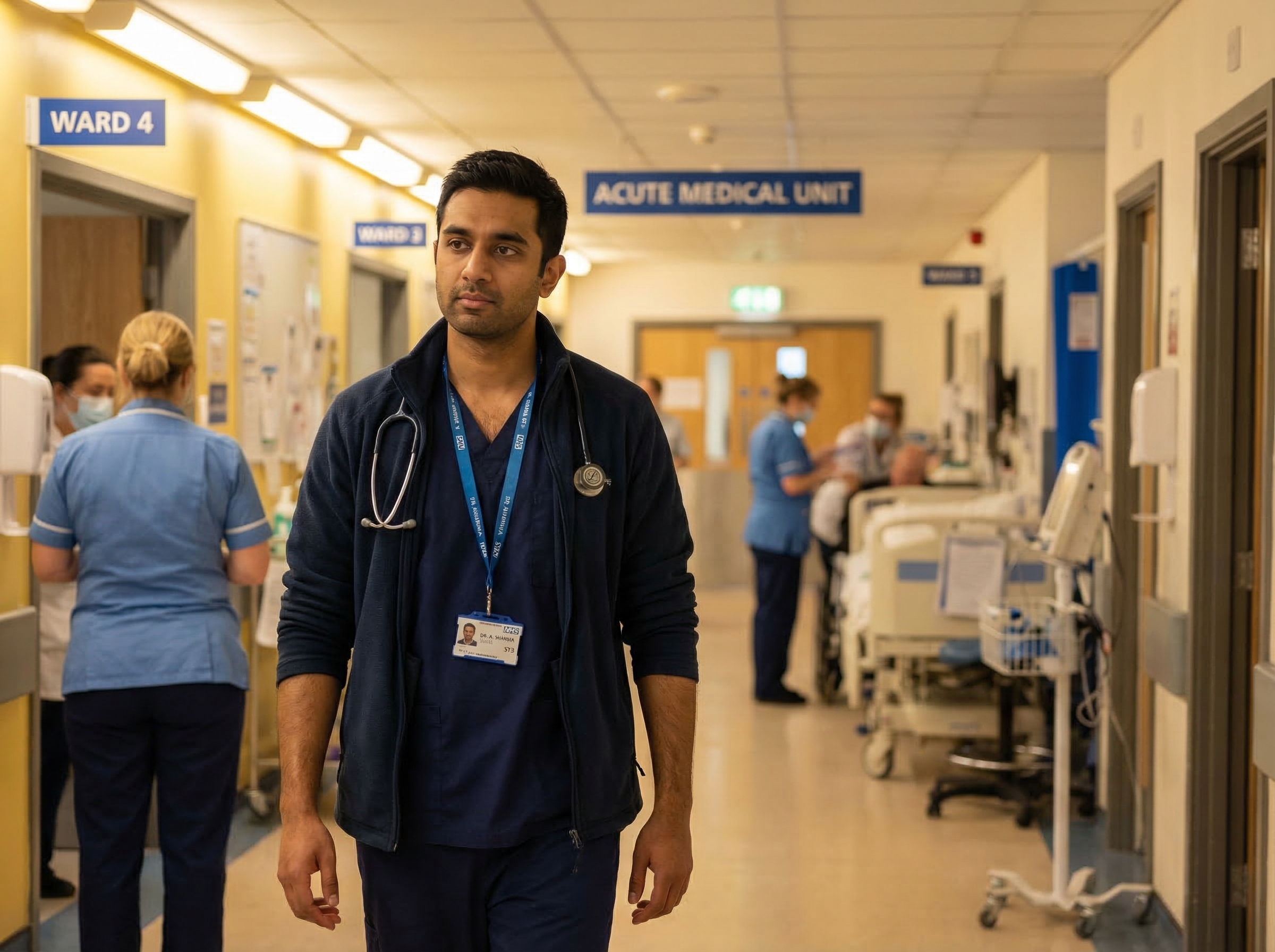 Doctor walking hospital wards — the beginning of Dr Faizal's medical journey