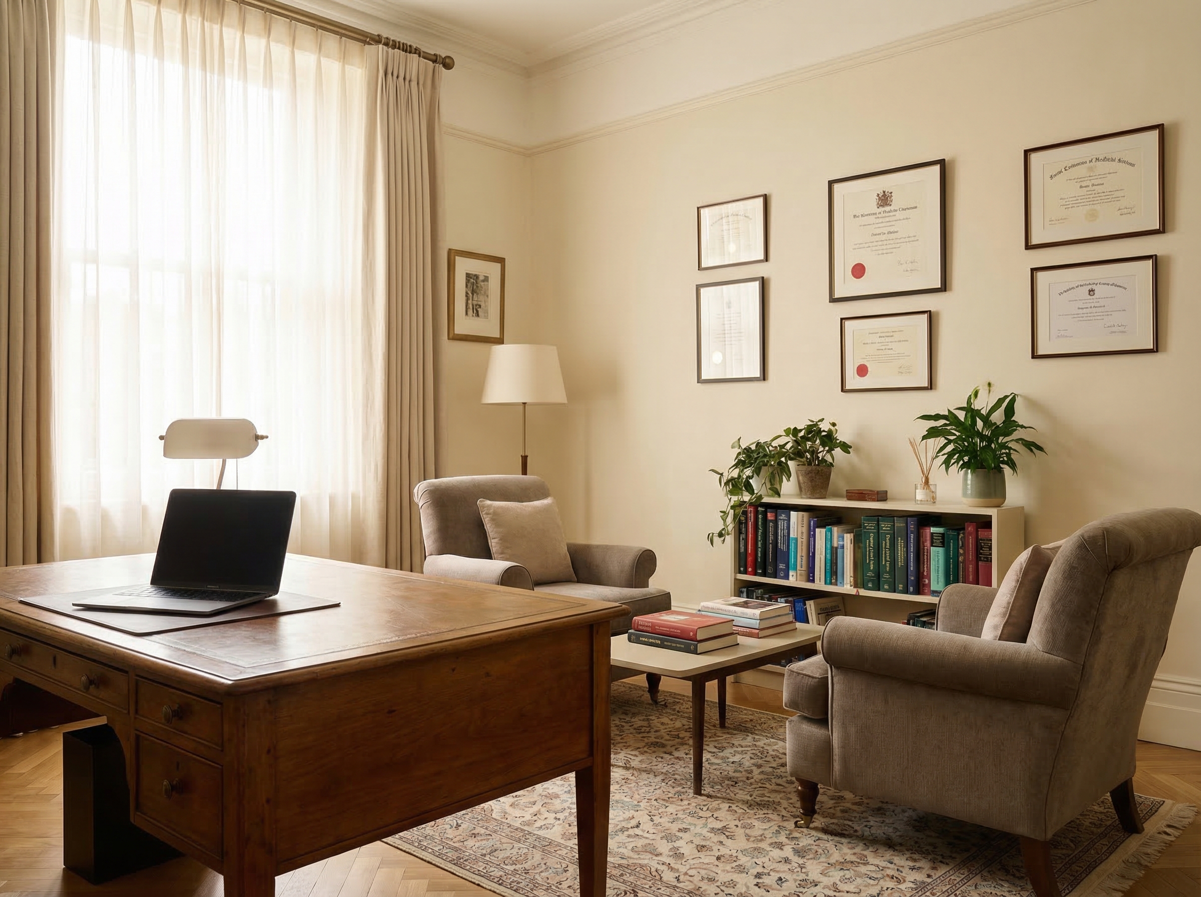 A welcoming private GP consultation room