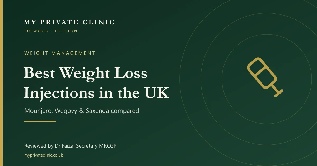 Best weight loss injections UK: Mounjaro, Wegovy and Saxenda compared, reviewed by Dr Faizal Secretary at My Private Clinic, Preston